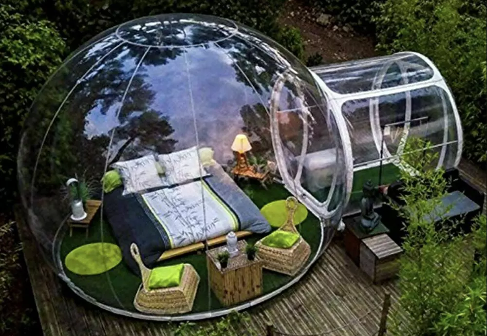 clear inflatable bubble tent